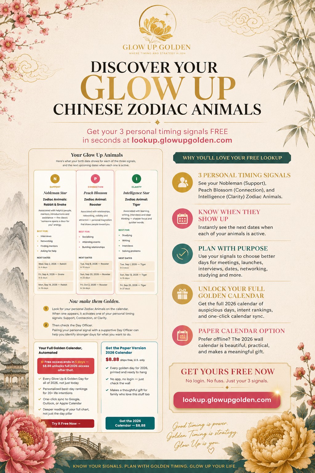 Discover your Glow Up Chinese Zodiac Animals — free at lookup.glowupgolden.com